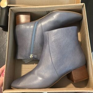 Anthropologie Pippa ankle booties Blue/Grey NEW IN BOX